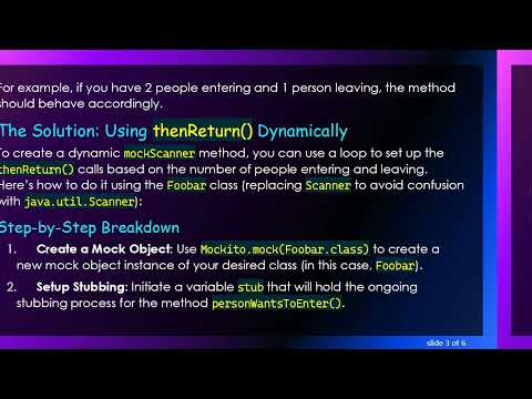 Dynamic thenReturn()-Statements in Mockito: A Guide to Creating Mock Objects