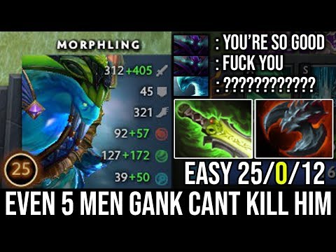 NEW Morphling God!!! Even 5 Men Gank Can't Kill Him WTF Fast Hands 9000 MMR SHOW 25Kills no Death