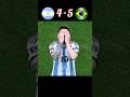 Argentina vs Brazil (Penalties) 🥶🥵🤯 Imaginary World Cup Final 2023 #shorts #youtubeshorts
