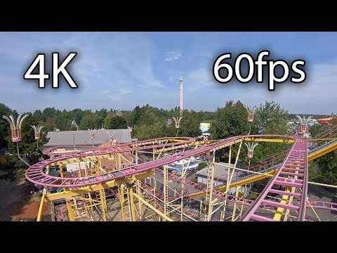 Wild Mouse front seat on-ride 4K POV @60fps Funtown Splashtown
