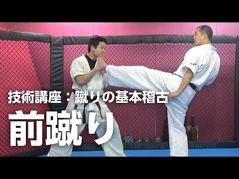 前蹴りフロントキック：蹴りの基本稽古１【空手道禅道会 技術解説：15 】 武道総合格闘技 ／How To Front Kick MMA KARATE