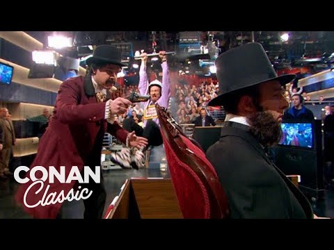 Conan Zip Lines To Save Lincoln - "Late Night With Conan O'Brien"