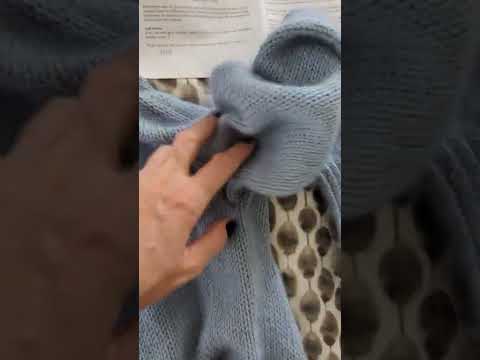 @ woolofthings explains how to knit sleeves on sweater no 11 by @myfavouritethings.knitwear