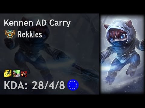 Kennen AD Carry vs Sivir - Rekkles - EUW Challenger Patch 6.22