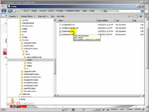 DotNetNuke Tutorial, Pick and choose the features on RAD Editor - Video #133