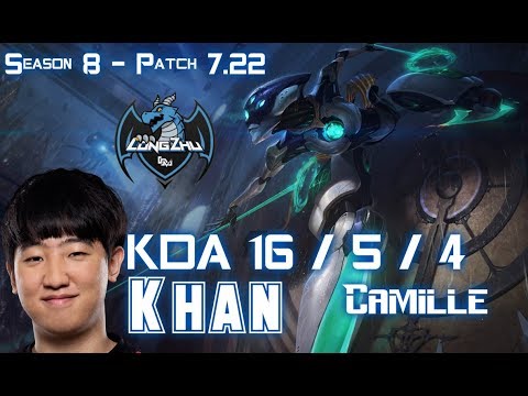 LZ Khan CAMILLE vs RUMBLE Top - Patch 7.22 KR Ranked
