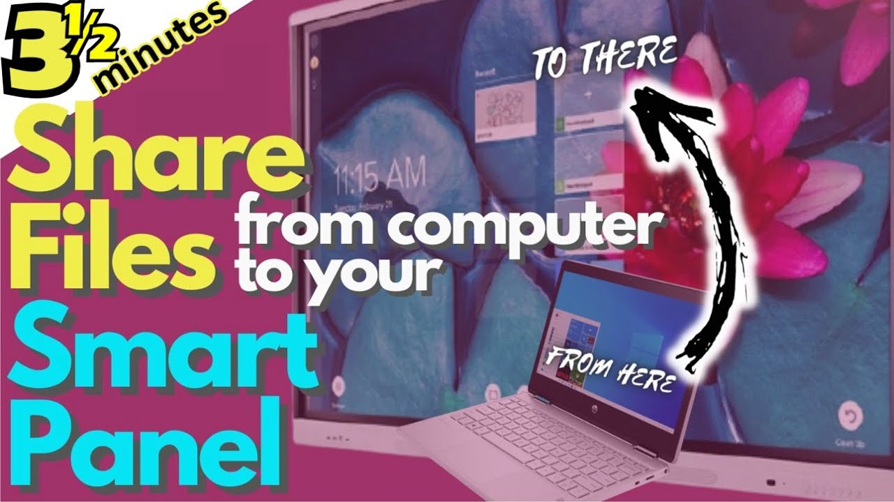 Smart Board Tutorial for Teachers - Save Files to Smart Panel from Computer/Laptop