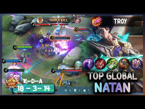 NEW SKIN CHAOS HUNTER!! TOP GLOBAL NATAN| MLBB GAMEPLAY NATAN| By Troy