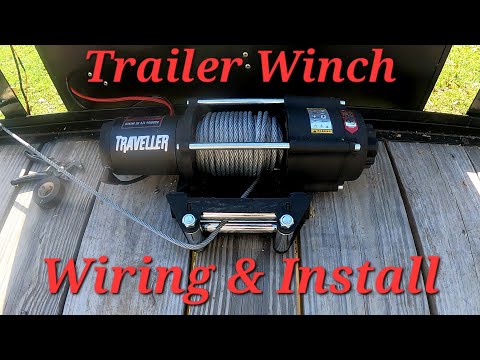 How to mount a winch! NEW Traveller and toolbox on my Big Tex 20 foot Trailer.