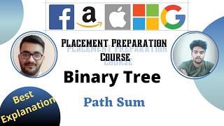 YouTube video 'Path Sum || Binary Tree 22 || Placement Preparation Series || DFS || Backtracking || LeetCode 112'
