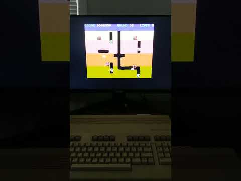 Dig Dug Revival 2023 - Commodore 64 / 128 - lofi capture from real hardware