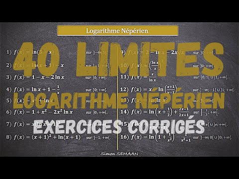 40 LIMITS of functions: Natural Logarithm - Corrected exercises