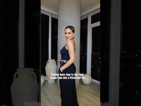 Fashion Hack: Turn Your Longer Tops Into A Fitted Crop Top #ootd #grwm #fashion #style #shorts