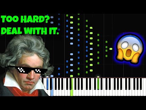 Beethoven - Moonlight Sonata (3rd Movement) [INSANE Piano Tutorial] (Synthesia)