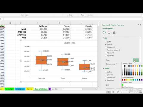 Box and Whisker chart Microsoft Excel 2016 Microsoft Excel 2016