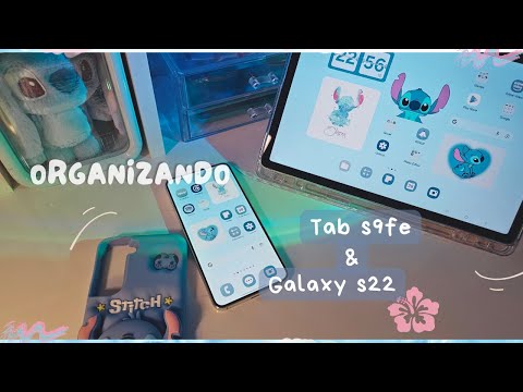 personalizando e organizando meu Tab s9fe & galaxy s22 💙 Stitch