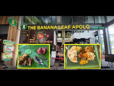 Este restaurante serve comida em folha de bananeira || Comida indiana em Cingapura || Ft. Banana Leaf Apolo