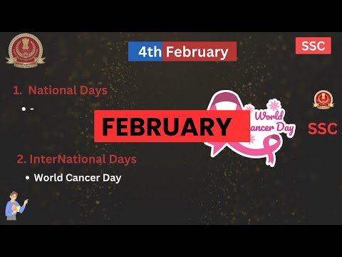 National & International Days in February |  Competitive Exams SSB RRB 2025
