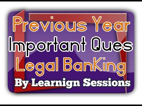 JAIIB Legal and regulatory aspects of banking previous year questions Mock Test Video