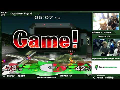 Mass Madness 20 SSBM - Silver/JoeST (Red) vs. Arty/bonfire10 (Green) - Melee Doubles LF