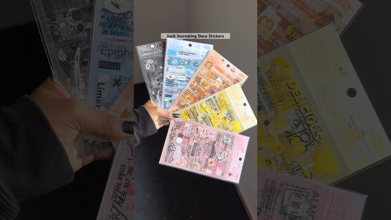 Cutest Junk Journaling Deco Stickers 🌷✨🎀#journaling #journal #deco #decostickers #sticker