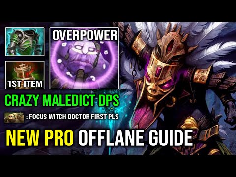 NEW Pro Offlane Witch Doctor Guide | 1st Item Spirit Vessel Crazy Maledict DPS Dota 2