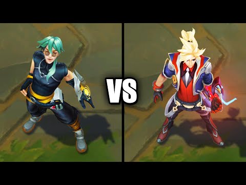 Heartsteel Ezreal vs Battle Academia Ezreal Skins Comparison (League of Legends)