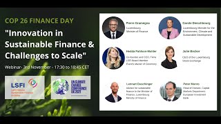 "Innovation in Sustainable Finance & Challenges to Scale”