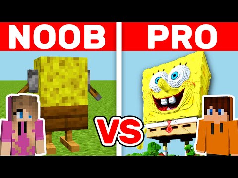 Jamesy - NOOB vs HACKER: SPONGE BOB BUILD CHALLANGE (Minecraft)