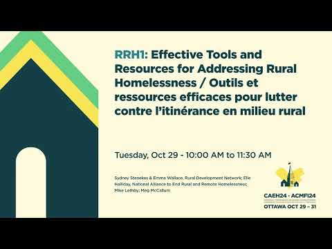 RRH1 : Effective Tools and Resources for Addressing Rural Homelessness