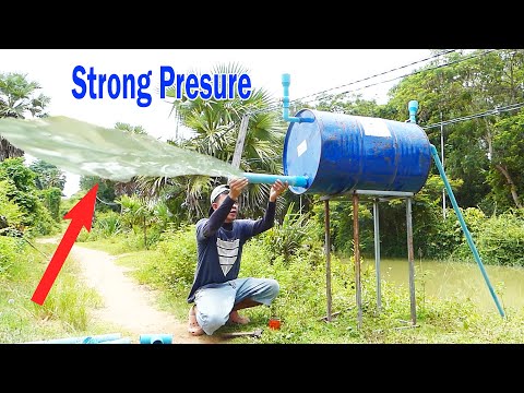 Strong Pressure! How to make Free Energy Water Pump NO Electricity Auto Pump 24h/Day, What to See?