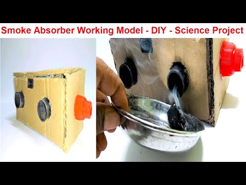 How To Make a Smoke Absorber Machine Working Model Simple and Easy for exhibition howtofunda
