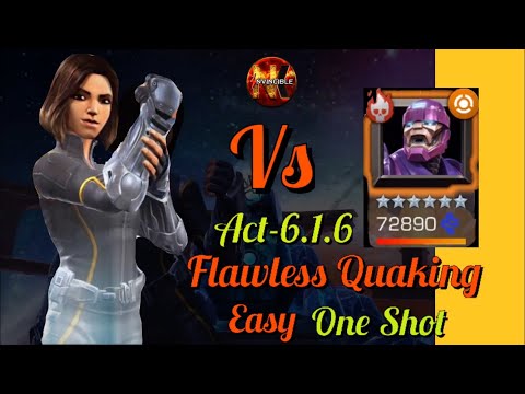 Quake Flawlessly Soloed Act-6.1.6 Sentinel Boss! #MCOC(Marvel Contest of Champions)