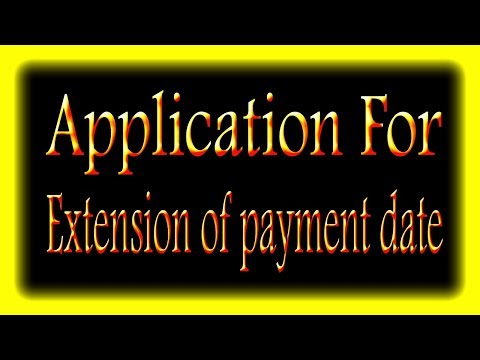 Application for extension of bank loan payment. Video