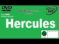Opening And Closing To Hercules Walt Disney Home Entertainment DVD Australia 2002