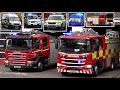 Fire engines, police cars, and ambulances responding in the UK 🚨