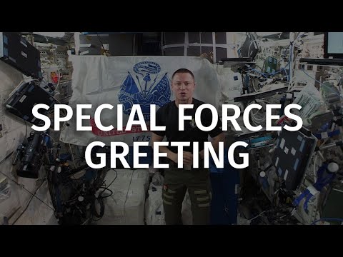 Colonel Andrew J. Morgan Presents a Special Forces Greeting from the International Space Station