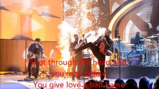 Burnell Taylor-You Give Love a Bad Name-American Idol 12[Lyrics]