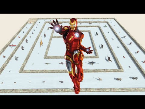 Iron man Death Run - Animal Revolt Battle Simulator