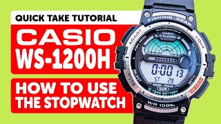 #CASIO WS-1200H (3485) - HOW TO Use The STOPWATCH