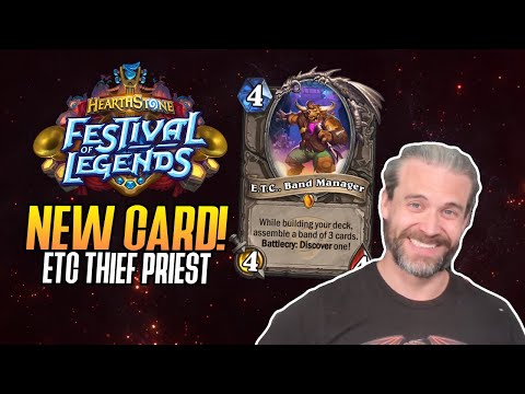 (Hearthstone) NEW CARD! ETC Band Manager in Thief Priest!