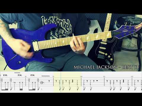 MICHAEL JACKSON  - Beat It [RHYTHM GUITAR COVER + TAB]