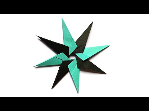 How to make 8 pointed Ninja Shuriken | Ninja star Origami | easy origami