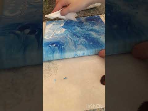 Schutzlack auftragen / versiegeln / #versiegelung #leinwand #malerei