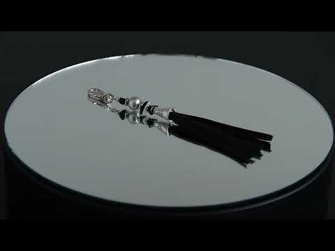 Брелок для ключей (сумки) с подвесками из камней и кожи Андреа Ручная работа на заказ - фото 1 - id-p1418683201