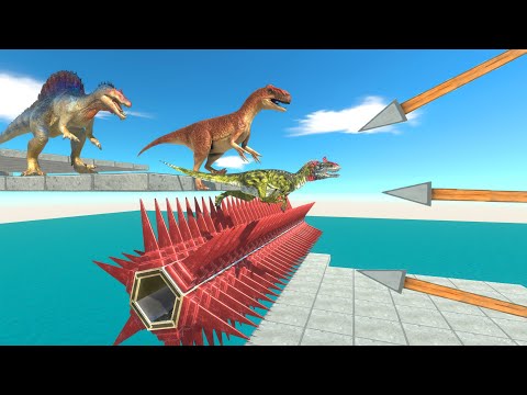 Can The Dinosaurs Run Through 6 Deadly Spike Traps And A Giant Ballista Trap ?