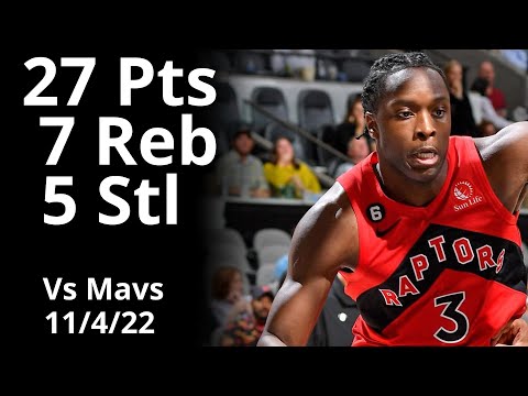 O.G Anunoby 27 Pts 7 Reb 5 Stl vs Mavs Highlights