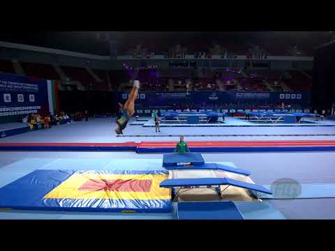 ROBINSON Cheyanna (AUS) W - 2022 Trampoline Worlds, Sofia (BUL) - Q Double Mini Exercise 2