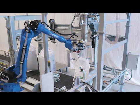 Fully automatic bulk bag filling system for fertilizers