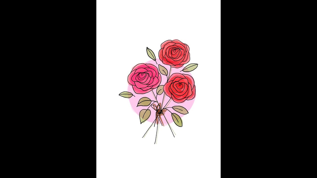 FLORAL ILLUSTRATION 🌹 Create your own Rose Banquet 🌹#rose #redrose #floral #botanical #flower